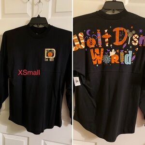 Disney spirit jersey Black Long Sleeve Tee with Colorful Halloween Design